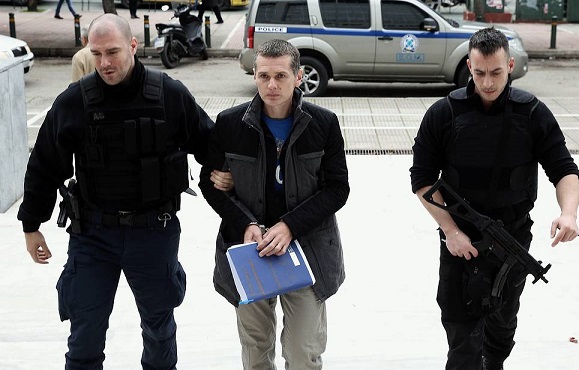 Alexander Vinnik, accused for money laundering using bitcoin, before the Supreme Court in Athens